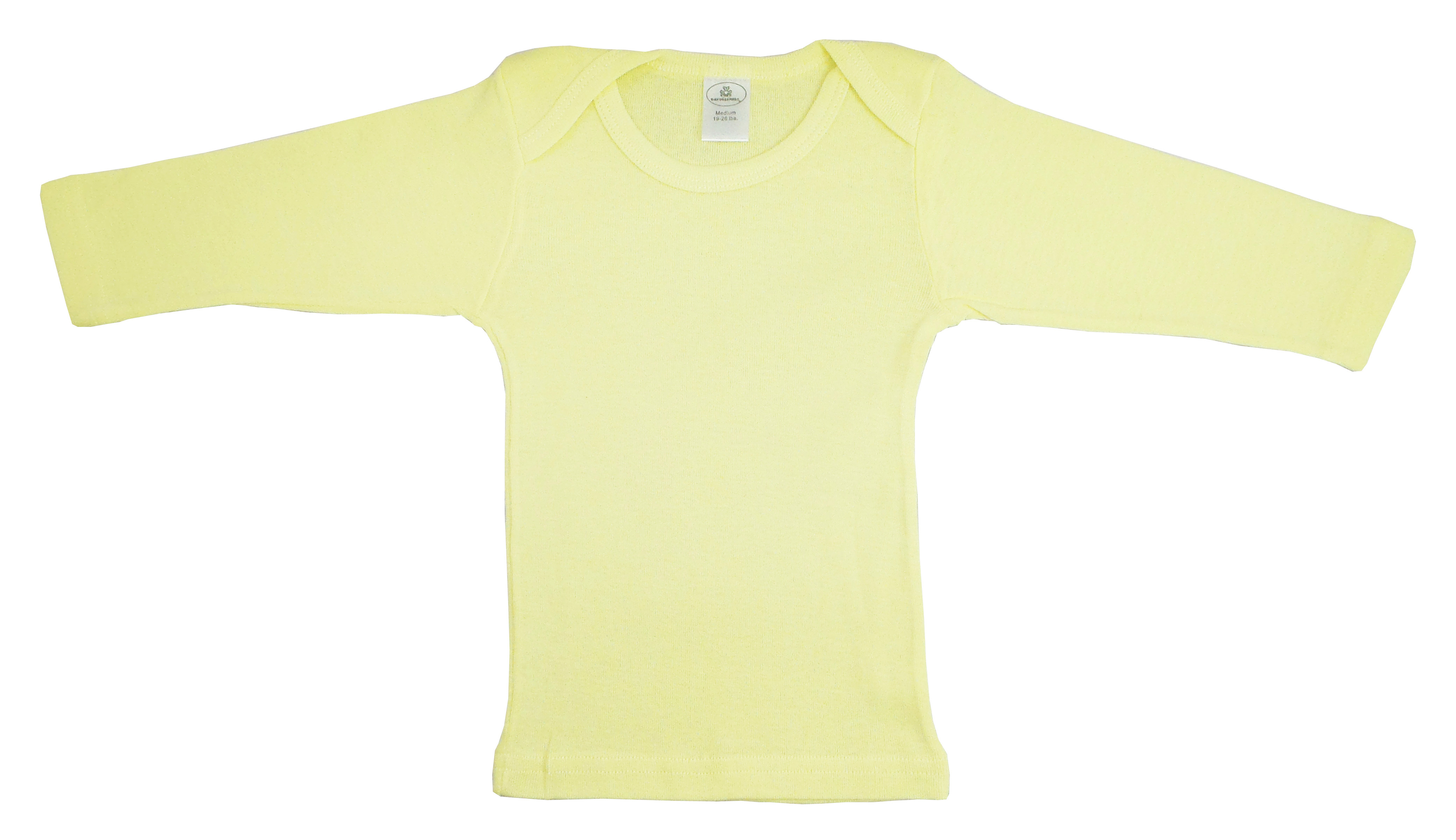 Pastel yellow long sleeve lap tee