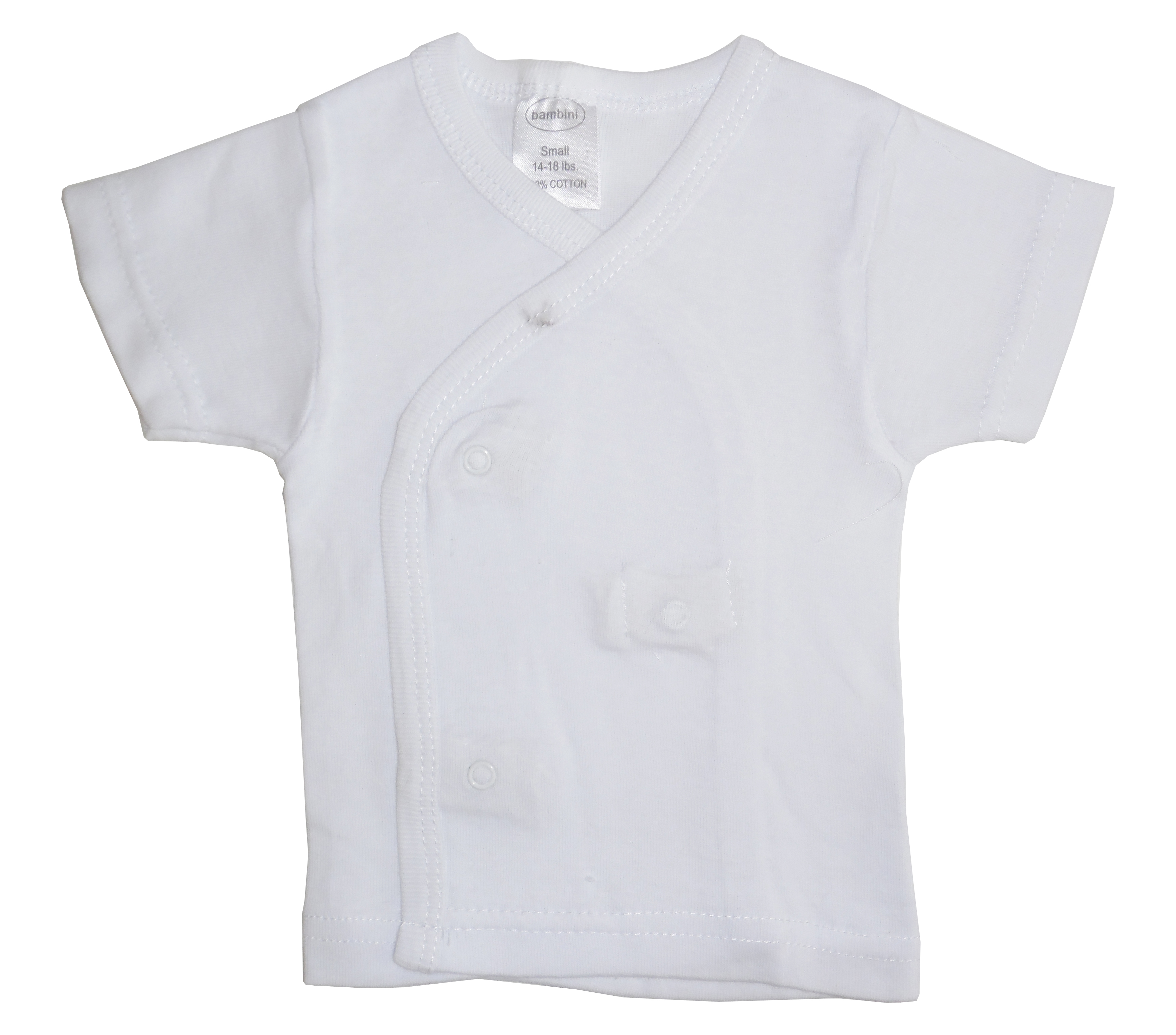 White side snap Short Sleeve SHIRT