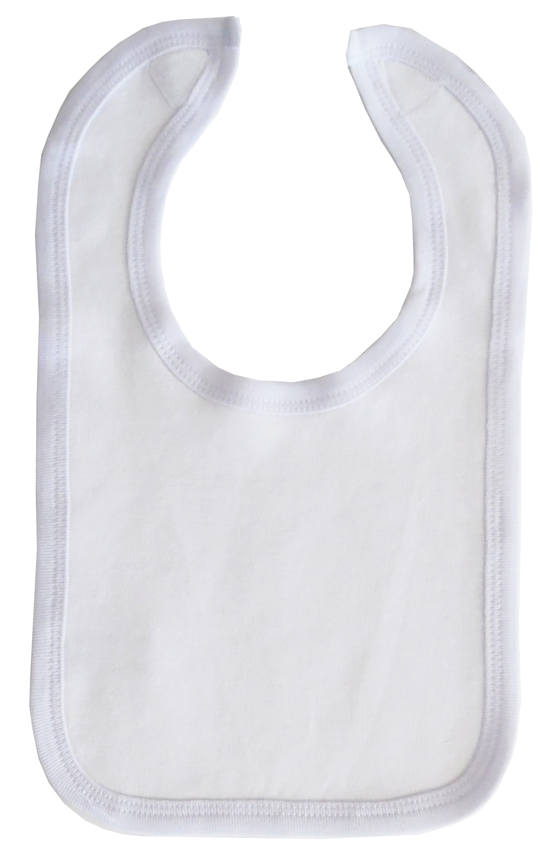 White Interlock Bib - Single Ply