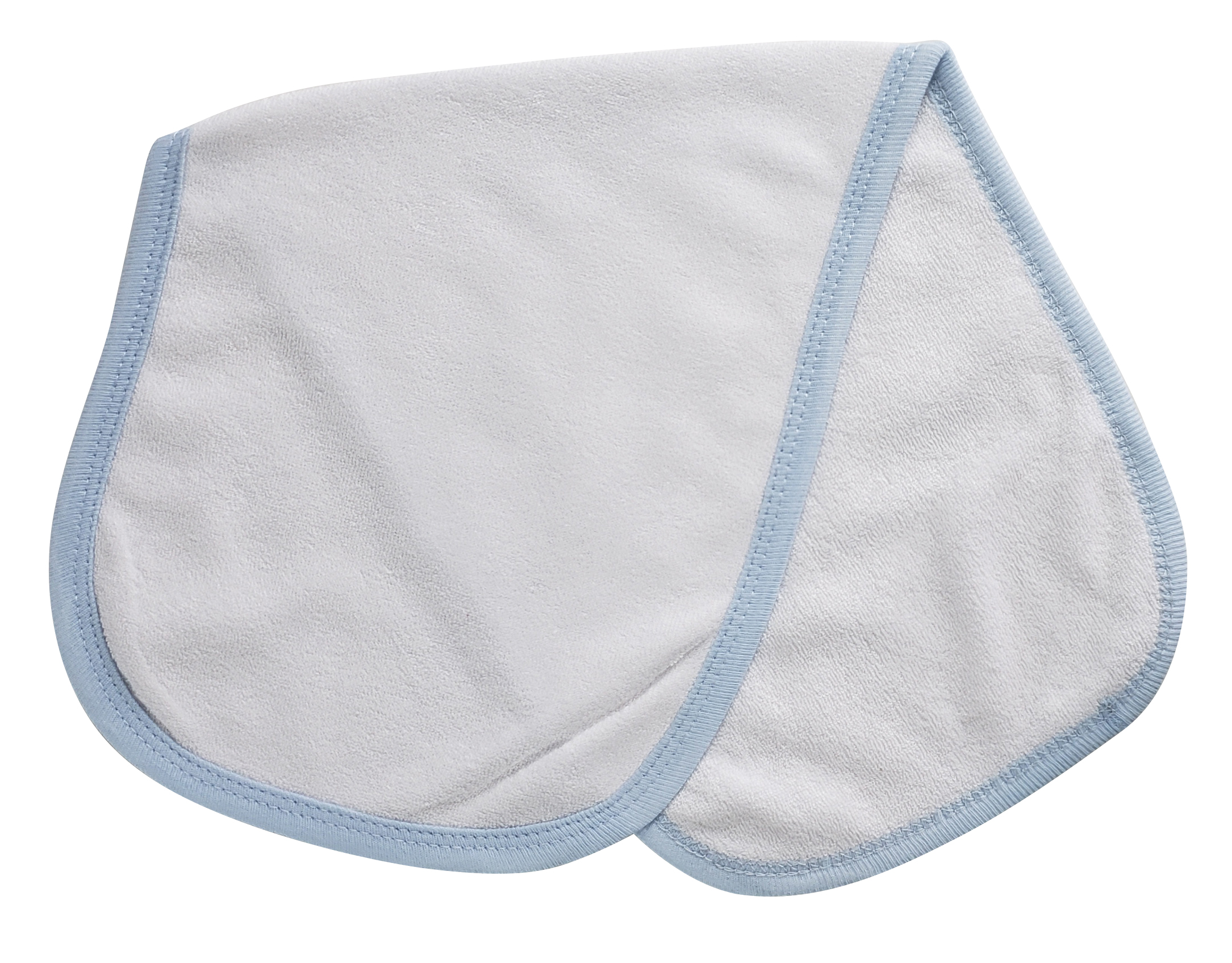 BABY burpcloth with blue trim