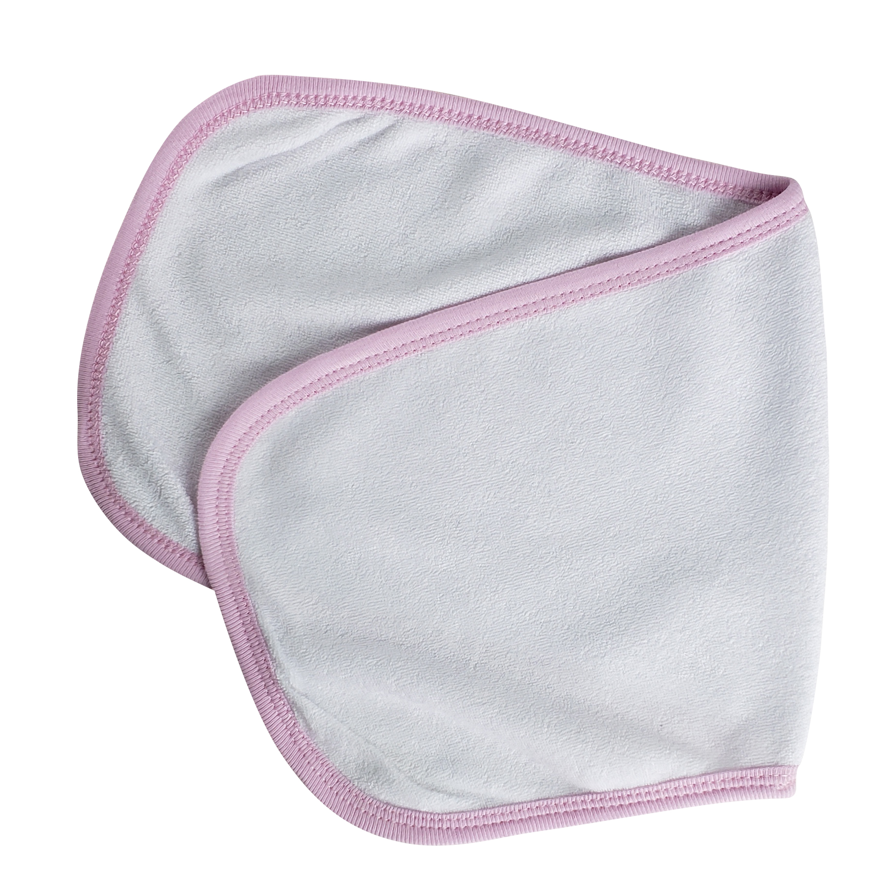 BABY burpcloth with pink trim