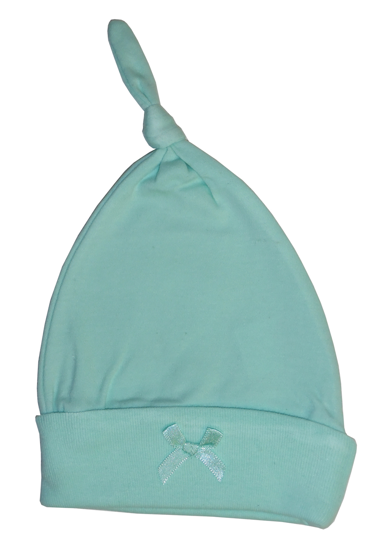 Aqua Knotted Baby CAP