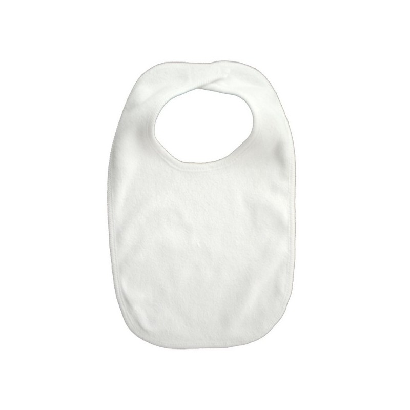 2Ply Terry Solid White Bib