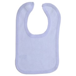 1-Ply Interlock White with White Trim Infant Bib - 1020