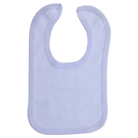 1-Ply Interlock White with White Trim Infant Bib - 1020 1-Ply Interlock White with White Trim Infant Bib - 1020