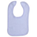 1-Ply Interlock White with White Trim Infant Bib - 1020