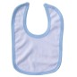 2-Ply Interlock White with Blue Trim Infant Bib - 1023WB 2-Ply Interlock White with Blue Trim Infant Bib - 1023WB