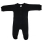 Interlock Black Closed-Toe Sleep & Play Long Johns - 515D Interlock Black Closed-Toe Sleep & Play Long Johns - 515D