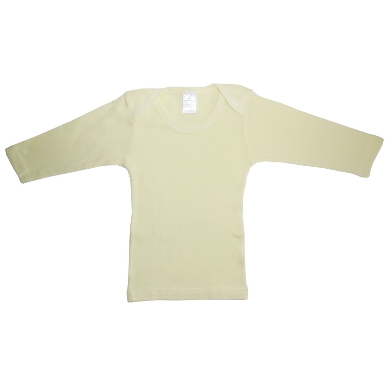 Rib Knit Yellow Long Sleeve Lap T-Shirt