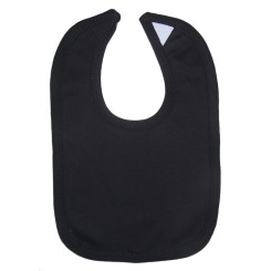 Interlock Solid Black Bib - 1023BL