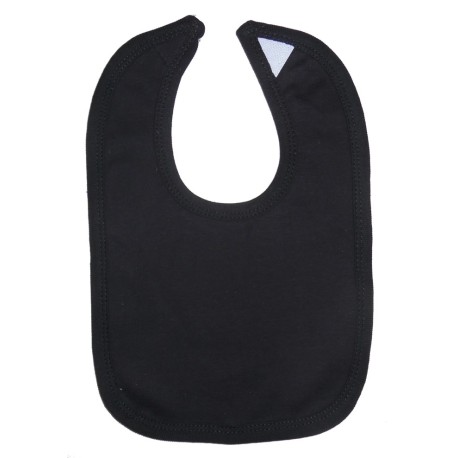 Interlock Solid Black Bib