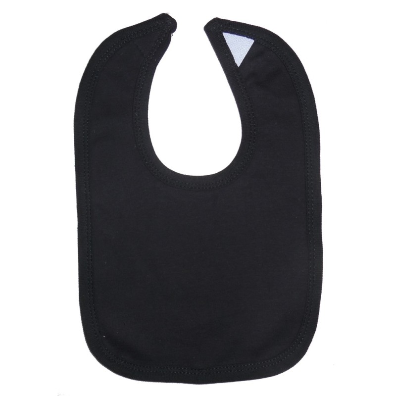 Interlock Solid Black Bib