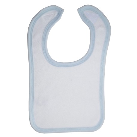 2-Ply Terry Blue Trim Bib