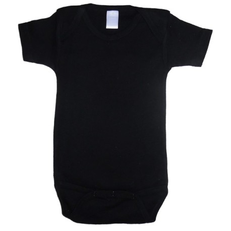 Interlock Black Short Sleeve Onezie - 0010BL