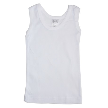 Rib Knit White Sleeveless Tank Top Shirt