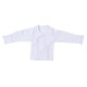Rib Knit White Long Sleeve Side-Snap Shirt - 071B