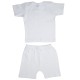 Interlock White Short Sleeve Lap T-Shirt & Shorts Set