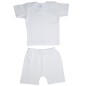 Interlock White Short Sleeve Lap T-Shirt & Shorts Set - 415 Interlock White Short Sleeve Lap T-Shirt & Shorts Set - 415