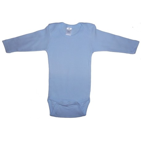 Rib Knit Blue Long Sleeve Onezie - 100B