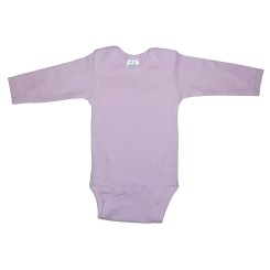 Rib Knit Pink Long Sleeve Onezie