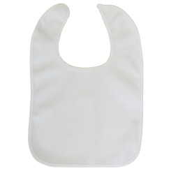 White 2-Ply Terry Rubber Backed Bib - 1027W