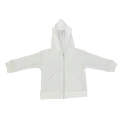 White Interlock Hooded Sweat Shirt - 417