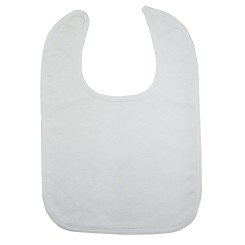 2-Ply Large Interlock White Bib