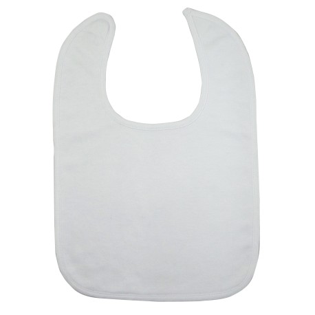 2-Ply Large Interlock White Bib