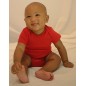 Red Interlock Short Sleeve Bodysuit Onezies