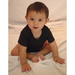 Interlock Black Short Sleeve Onezie - 0010BL