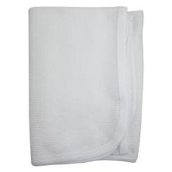 White Cotton Thermal Receiving Blanket - 3220W