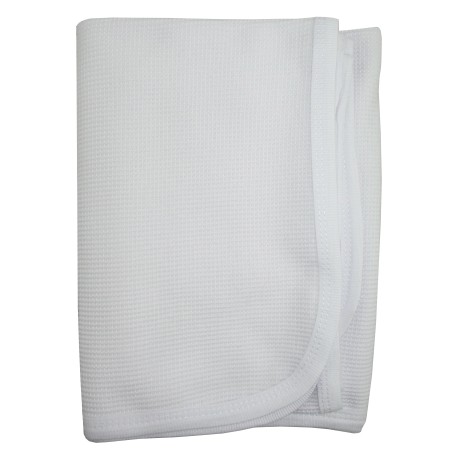 White Cotton Thermal Receiving Blanket - 3220W
