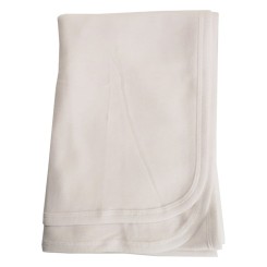 Interlock White Receiving Blanket - 3200W