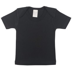 Interlock Black Short Sleeve Lap T-Shirt - 0550BL