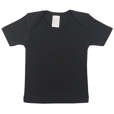 Interlock Black Short Sleeve Lap T-Shirt - 0550BL Interlock Black Short Sleeve Lap T-Shirt - 0550BL