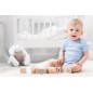Rib Knit Blue Long Sleeve Lap T-Shirt - 051B Rib Knit Blue Long Sleeve Lap T-Shirt - 051B