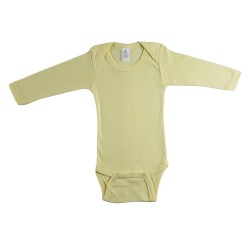 Rib Knit Yellow Long Sleeve Onezie - 102B