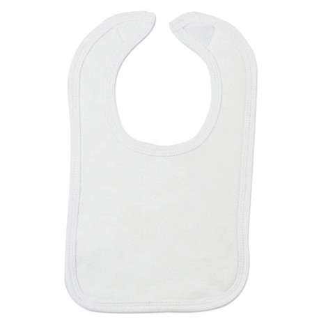 2-Ply Interlock White Bib - 1023W 2-Ply Interlock White Bib - 1023W