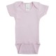 Rib Knit Pink Short Sleeve Onezie - 003B