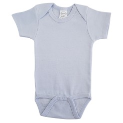 Interlock Blue Short Sleeve Onezie - 0020B