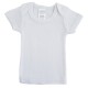 Rib Knit White Short Sleeve Lap T-Shirt