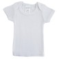 Rib Knit White Short Sleeve Lap T-Shirt - 055B Rib Knit White Short Sleeve Lap T-Shirt - 055B