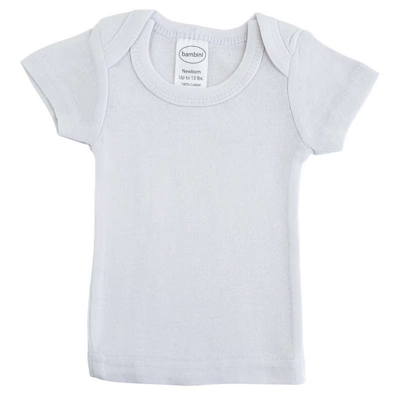 White Rib-Knit T-Shirt