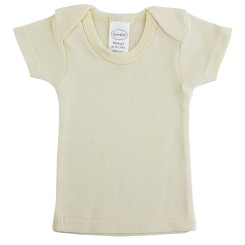 Rib Knit Yellow Short Sleeve Lap T-Shirt - 058B