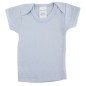 Rib Knit Blue Short Sleeve Lap T-Shirt - 056B Rib Knit Blue Short Sleeve Lap T-Shirt - 056B