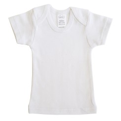 Interlock White Short Sleeve Lap T-Shirt - 0550B