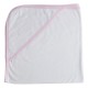 Cotton Terry Pink Trim Hooded Bath Towel - 021B P