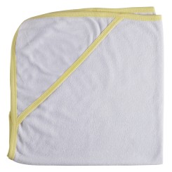 Cotton Terry Solid Yellow Hooded Bath Towel - 021B Y