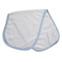 2-Ply Terry Blue Trim Burp Cloth - 1025B