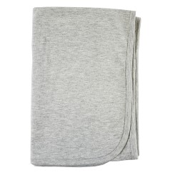 Interlock Heather Grey Receiving Blanket - 3200G